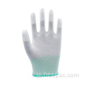Hespax Nylon 13ゲージPUの指先の卸売手袋